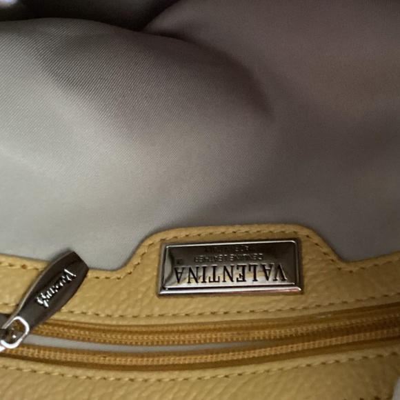 VALENTINA Italian Leather Multifunctional Backpack Sling Shoulder Bag Yellow